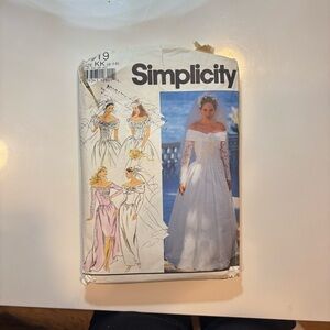 Vintage Simplicity Bridal Gown Pattern - Pre-cut